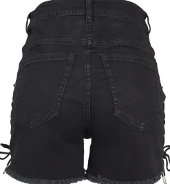 Clearance Highwaist Denim Lace Up - shortsit Shortsit