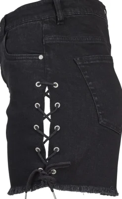 Clearance Highwaist Denim Lace Up - shortsit Shortsit