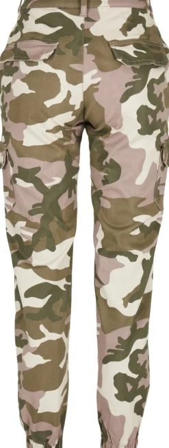 New High Waist - Naisten reisitaskuhousut, duskrose camo Reisitaskuhousut|Urban Wear Katukamaa