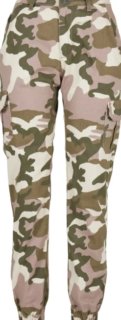 New High Waist - Naisten reisitaskuhousut, duskrose camo Reisitaskuhousut|Urban Wear Katukamaa