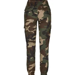 Discount High Waist - Naisten reisitaskuhousut, woodcamo Reisitaskuhousut|Urban Wear Katukamaa