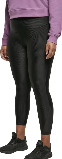 Online High Waist Shiny Rib Pedal Pusher - Leggings Leggingsit|Urban Wear Katukamaa