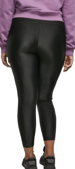 Online High Waist Shiny Rib Pedal Pusher - Leggings Leggingsit|Urban Wear Katukamaa