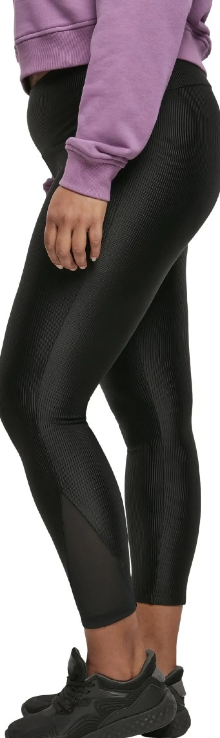 Online High Waist Shiny Rib Pedal Pusher - Leggings Leggingsit|Urban Wear Katukamaa