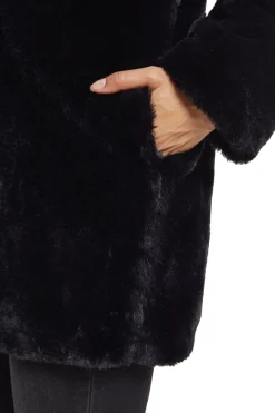 Clearance Hooded Teddy - Naisten välikausitakki, musta Takit|Urban Wear Katukamaa