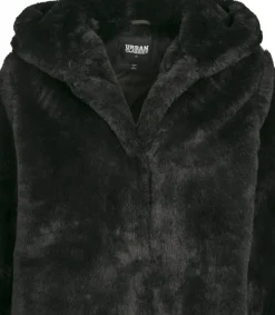 Clearance Hooded Teddy - Naisten välikausitakki, musta Takit|Urban Wear Katukamaa
