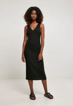 Sale Ladies Midi Sleeveless - ribbimekko, musta Mekot|Urban Wear Katukamaa