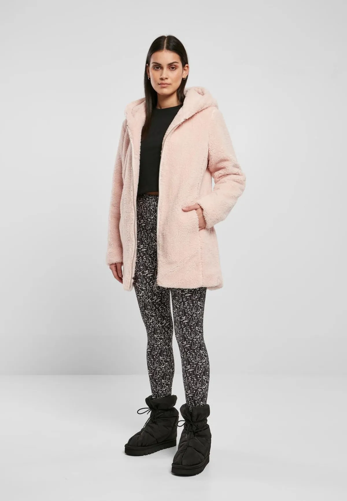 Outlet Ladies Sherpa Jacket - Naisten välikausitakki, pink Takit|Urban Wear Katukamaa