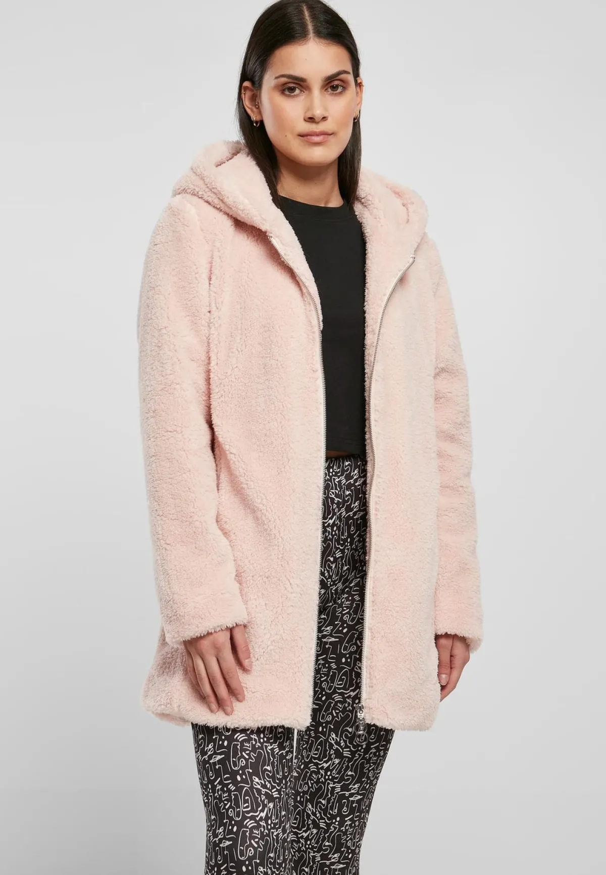 Outlet Ladies Sherpa Jacket - Naisten välikausitakki, pink Takit|Urban Wear Katukamaa
