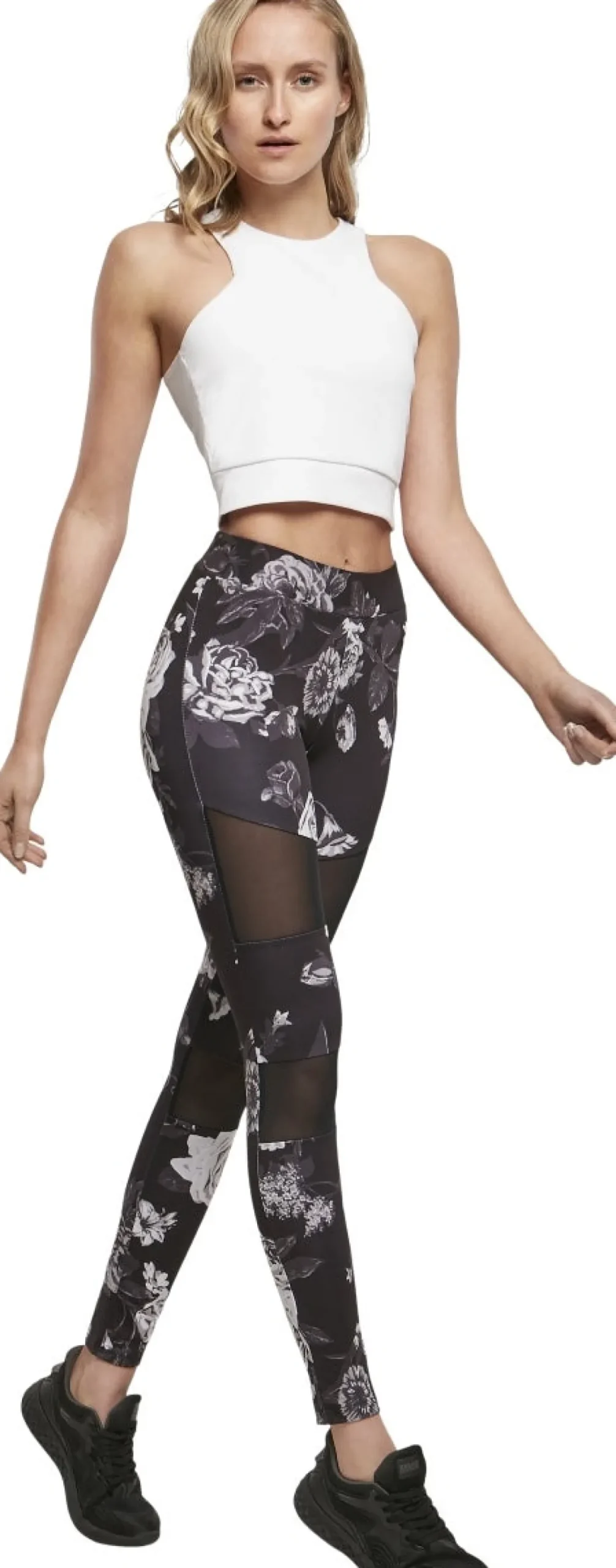 Discount Ladies Tech Mesh AOP - Leggings, darkflower Leggingsit|Sport