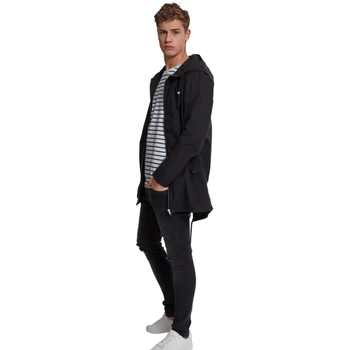 Outlet Light Cotton Parka - Välikausitakki, musta Urban Wear Katukamaa|Takit