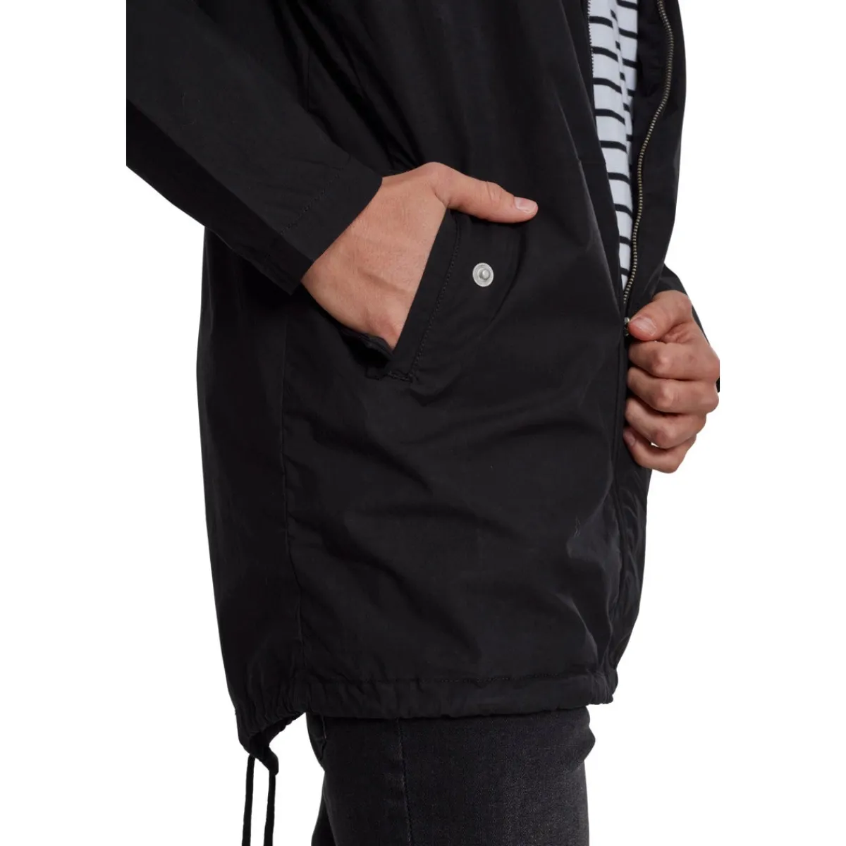 Outlet Light Cotton Parka - Välikausitakki, musta Urban Wear Katukamaa|Takit