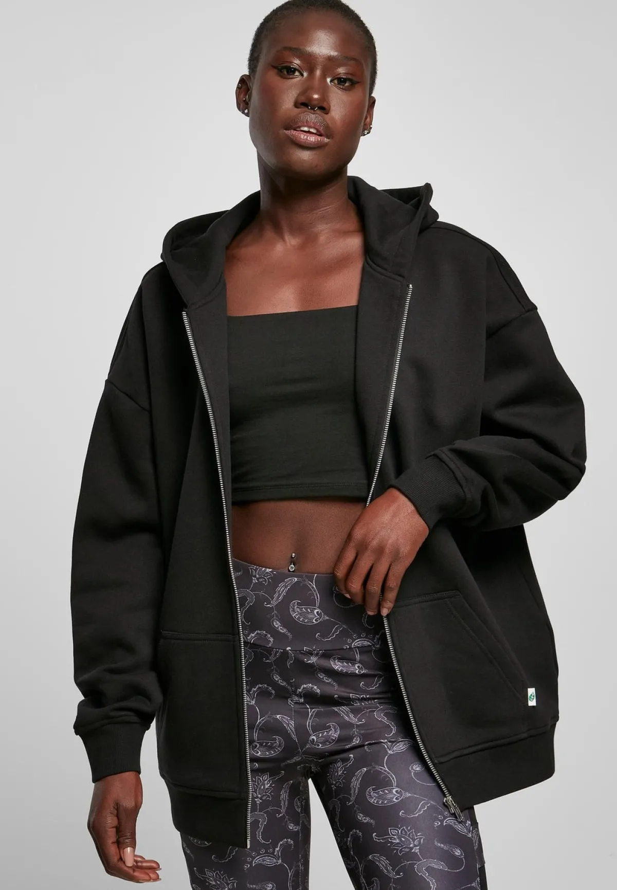 Online Urban Classics - Naisten Oversize Vetoketjuhuppari Urban Wear Katukamaa|Vetoketjuhupparit