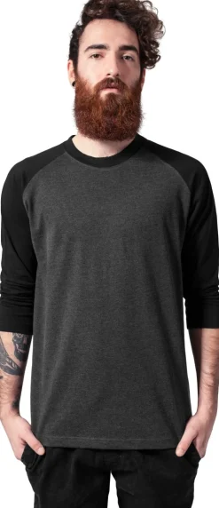 Discount 3/4 - Paita, cha/blk Urban Wear Katukamaa|Pitkähihaiset Paidat