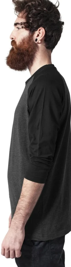 Discount 3/4 - Paita, cha/blk Urban Wear Katukamaa|Pitkähihaiset Paidat