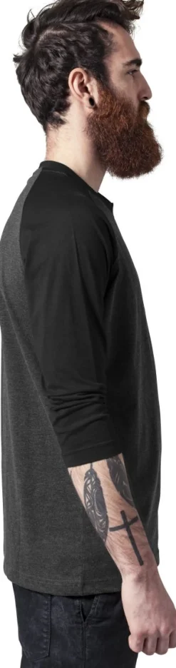Discount 3/4 - Paita, cha/blk Urban Wear Katukamaa|Pitkähihaiset Paidat