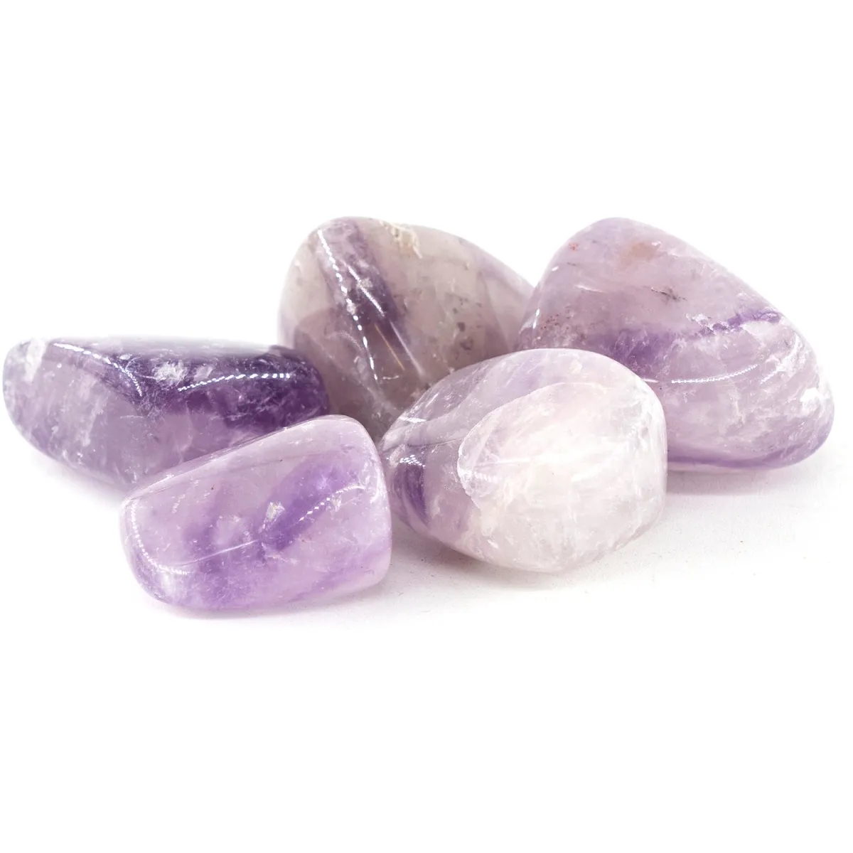 Clearance Vaalea Ametisti - Rumpuhiottu 20-30mm Ametisti|Rumpuhiotut Kivet