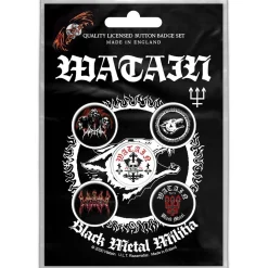 Online Watain Black Metal Militia - Pinssi setti 5kpl Watain|Pinssit Ja Rintanapit