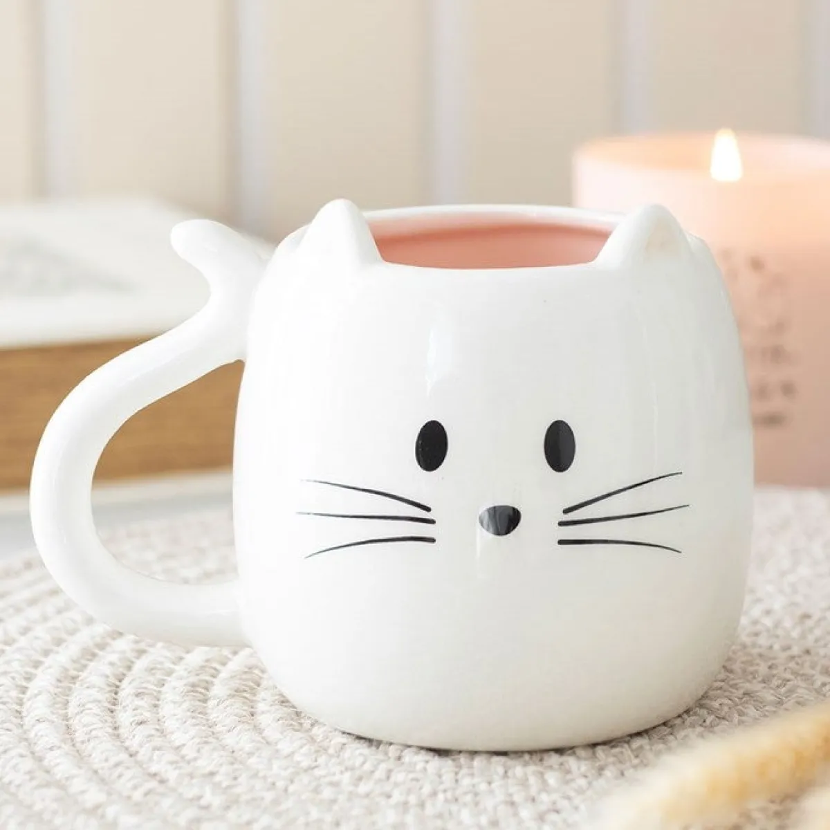 White Cat Shaped - Muki Kissateema|Kissamukit